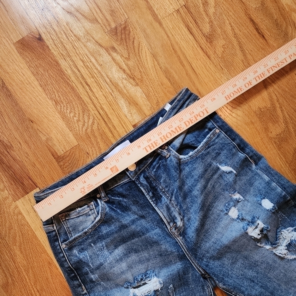 Risen high rise distressed girlfriend jeans  size 9/29 - Picture 14 of 14